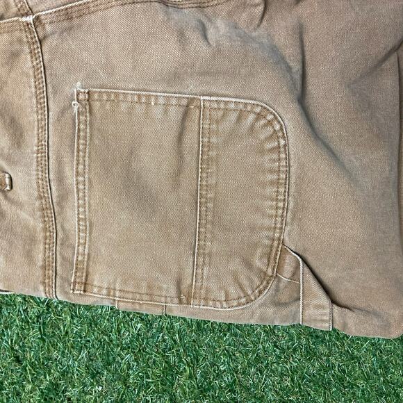 Larkin + McKey 2000s Tan Flannel Lined Cargo Workwear Pants - Picture 8 of 8